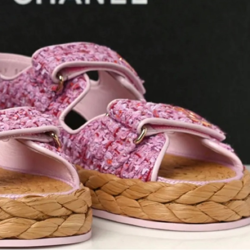 Tweed dad sandals